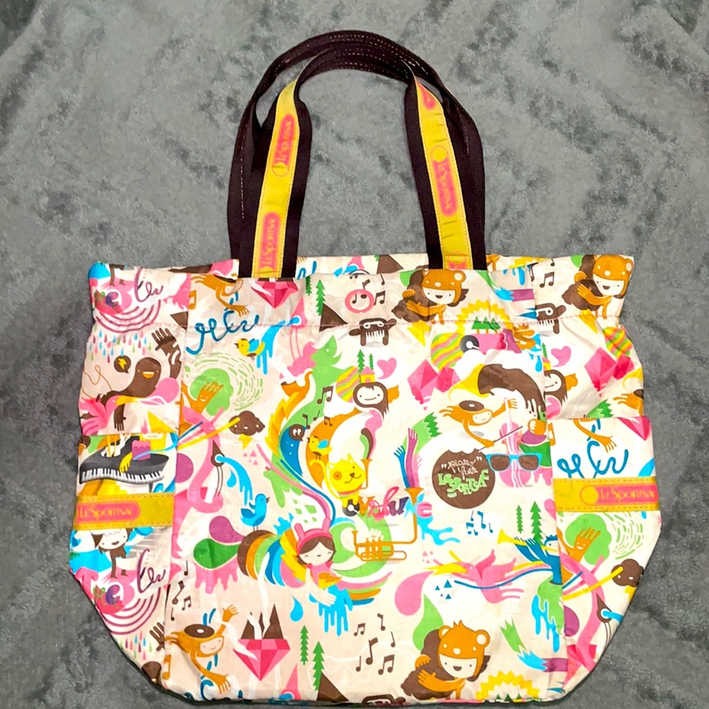 LeSportsac Piano Fuzz Tote Bag